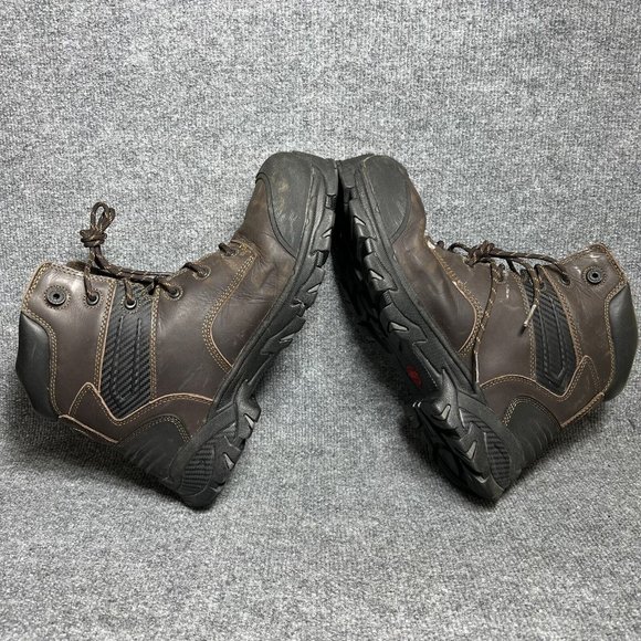 Justin Original Work Steel Toe Boots Mens 11.5 Brown Black Lace Up main image 5